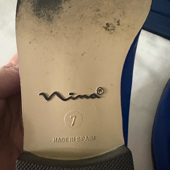 Vintage Rare Find Nina Arpeggios Leather Colorblock Loafers Size 7 - Picture 4 of 4